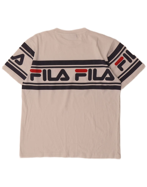Ανδρικό γραφικό T-Shirt Fila Top Small White