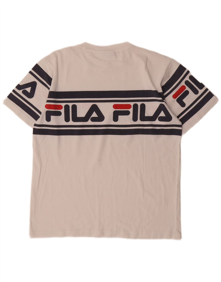 Ανδρικό γραφικό T-Shirt Fila Top Small White