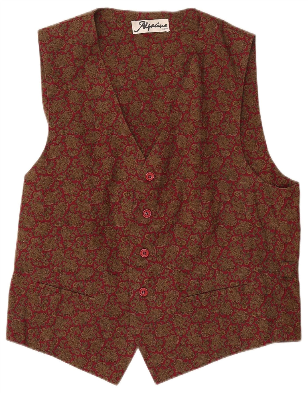 Vintage Ανδρικό Γιλέκο Large Khaki Paisley