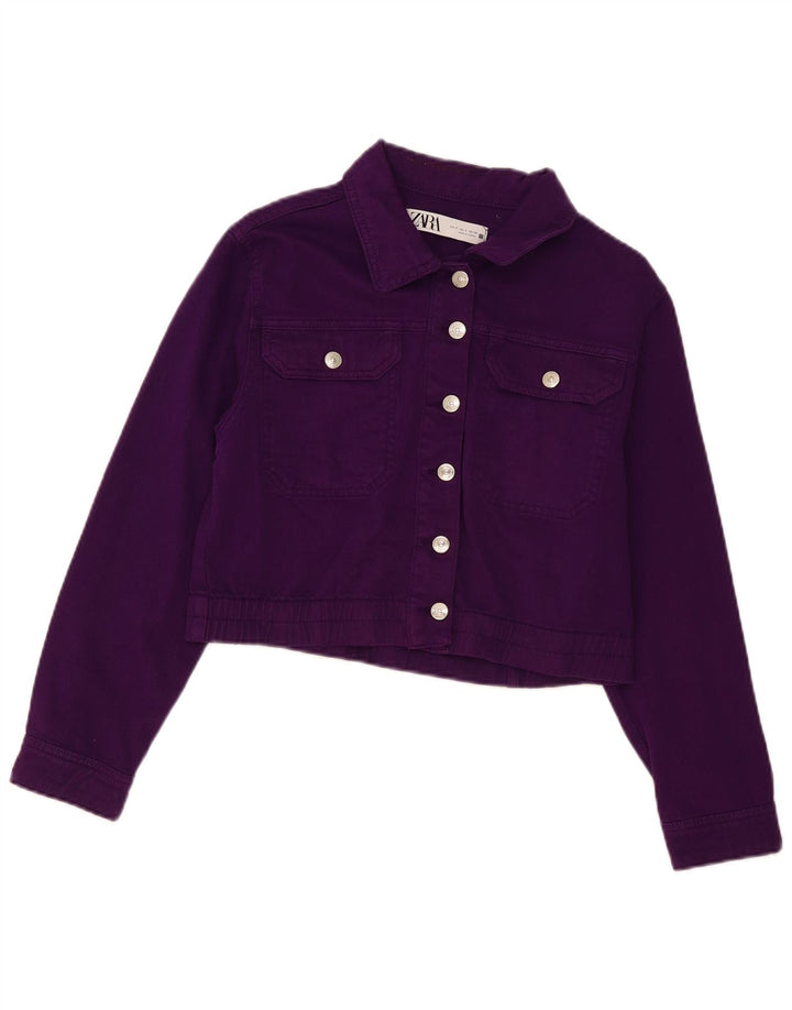Zara Γυναικείο Τζιν Μπουφάν UK 10 Small Purple