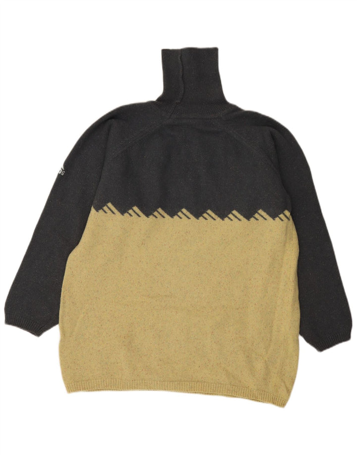 Ανδρικό πουλόβερ Adidas με ρολό λαιμόκοψη μάλλινο μικρό γκρι χρώμα