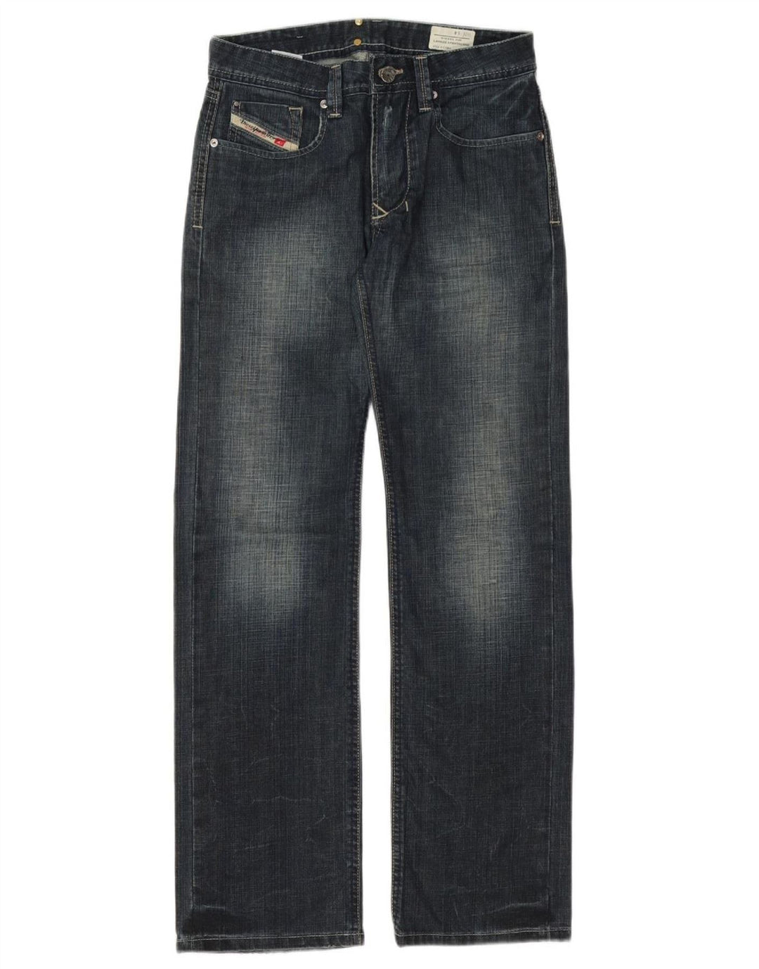 DIESEL Boys Larkee Straight Jeans 13-14 ετών W30 L31 Navy Blue Cotton