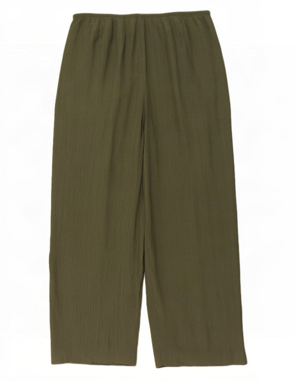 Marks & Spencer Γυναικεία φαρδιά παντελόνια casual UK 16 Large W36 L27 Khaki