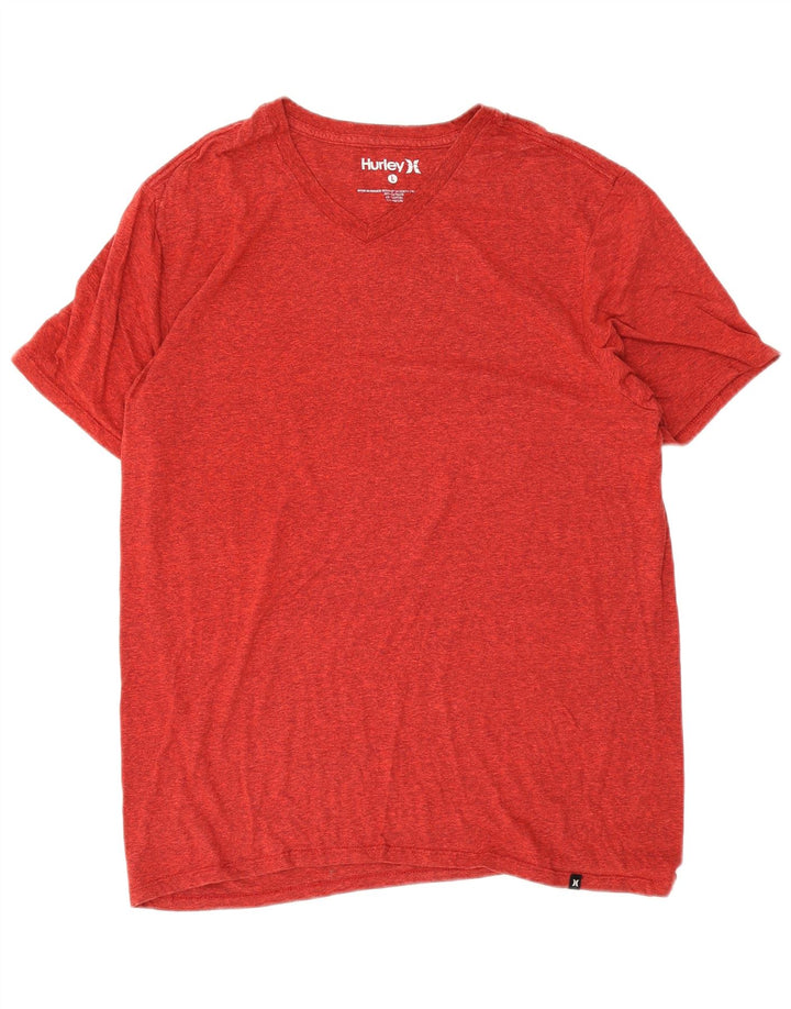 Ανδρικό T-Shirt Hurley Top Large Red Flecked Polyester
