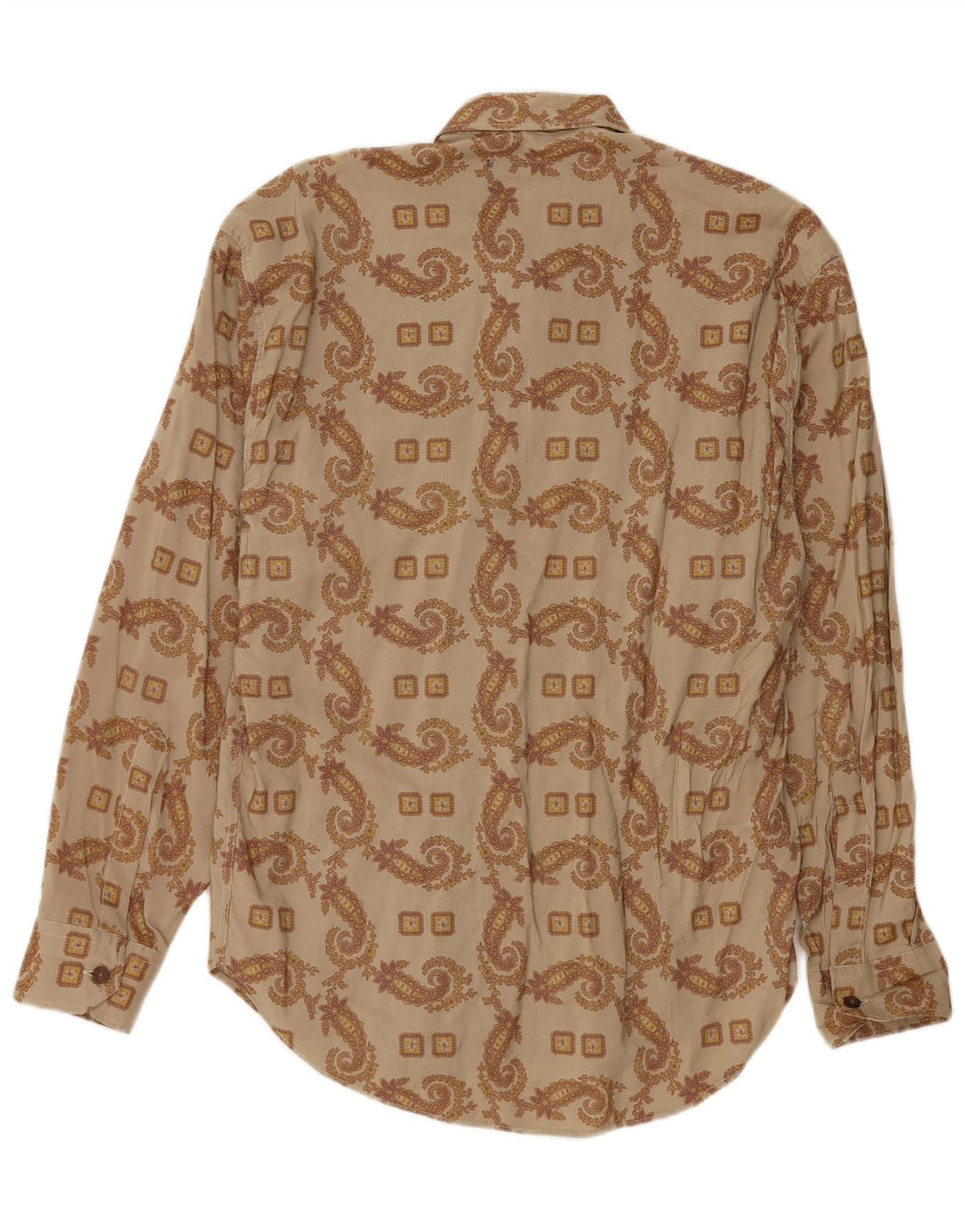 Vintage ανδρικό πουκάμισο μεσαίο Khaki Paisley