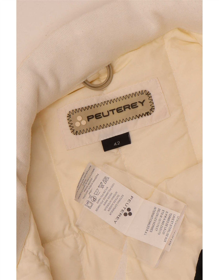 PEUTEREY Γυναικείο Gilet με επένδυση EU 42 Large White Nylon