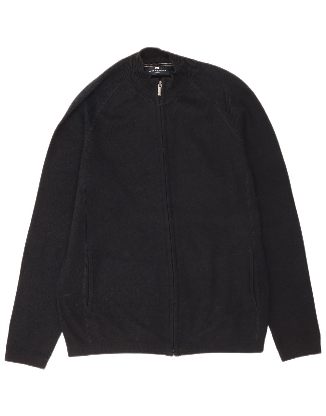 Ανδρικό πουλόβερ Marks & Spencer Μπλε Harbor Cardigan Medium Navy Blue Cotton