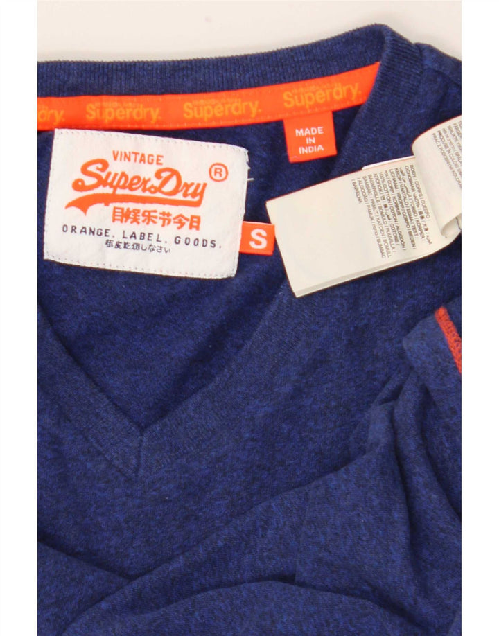 Superdry Ανδρικό T-Shirt Top Μικρό Navy Blue από βαμβάκι