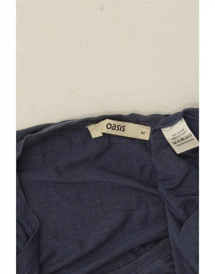 Γυναικείο T-Shirt Oasis Top UK 14 Medium Blue Viscose