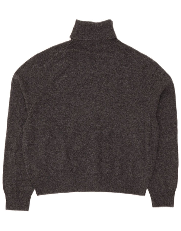 Massimo Dutti Γυναικείο Crop Roll Neck πουλόβερ UK 10 Small Grey