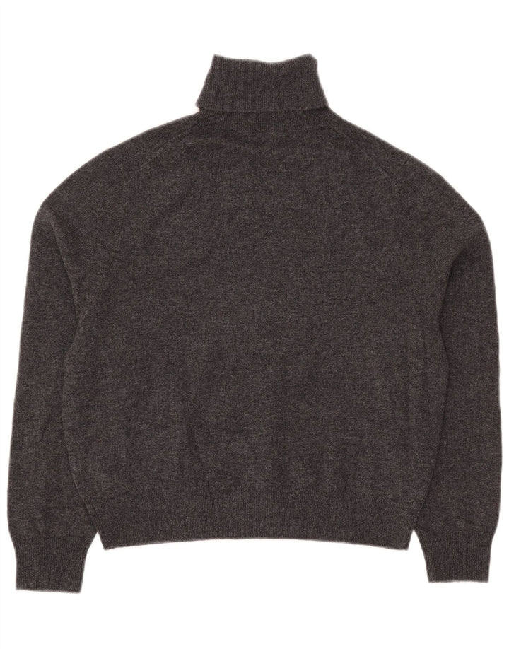 Massimo Dutti Γυναικείο Crop Roll Neck πουλόβερ UK 10 Small Grey
