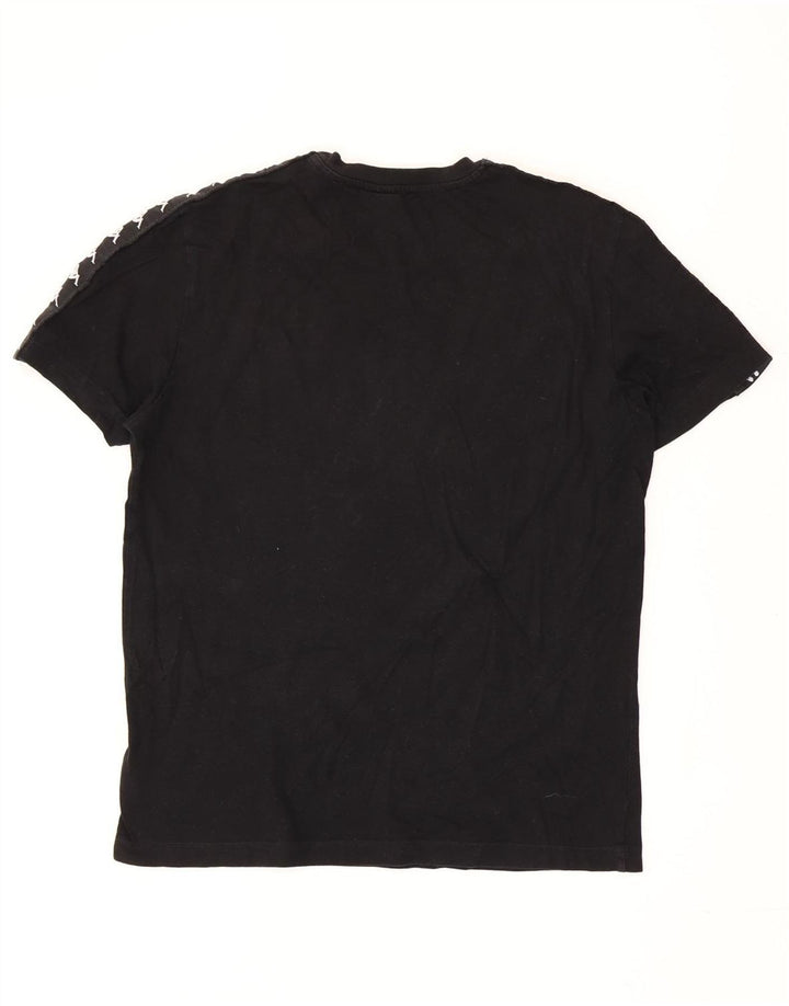 Ανδρικό γραφικό T-Shirt Kappa Top Medium Μαύρο