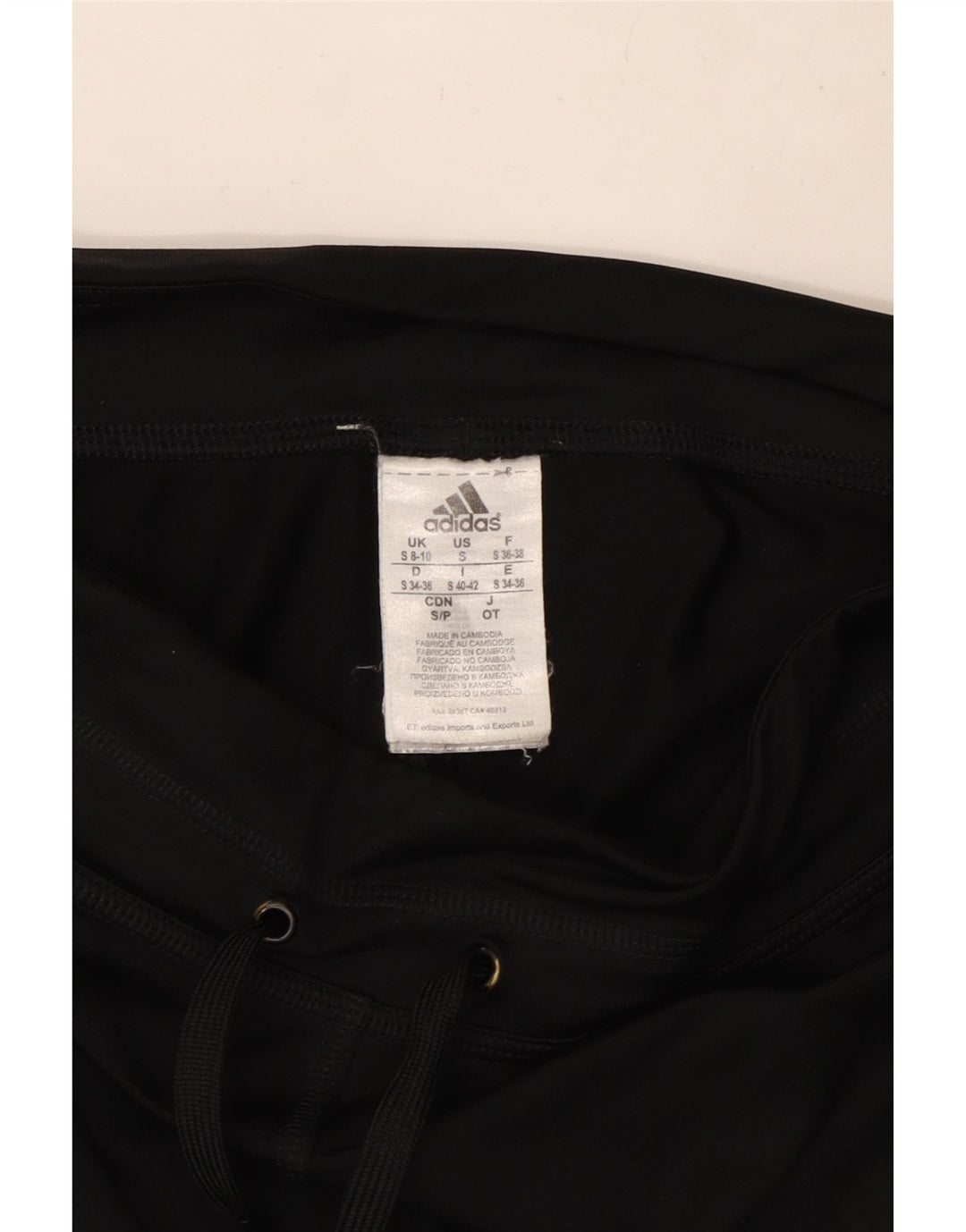 Γυναικεία αθλητική φόρμα Adidas Παντελόνι UK 10 Small Black Polyester