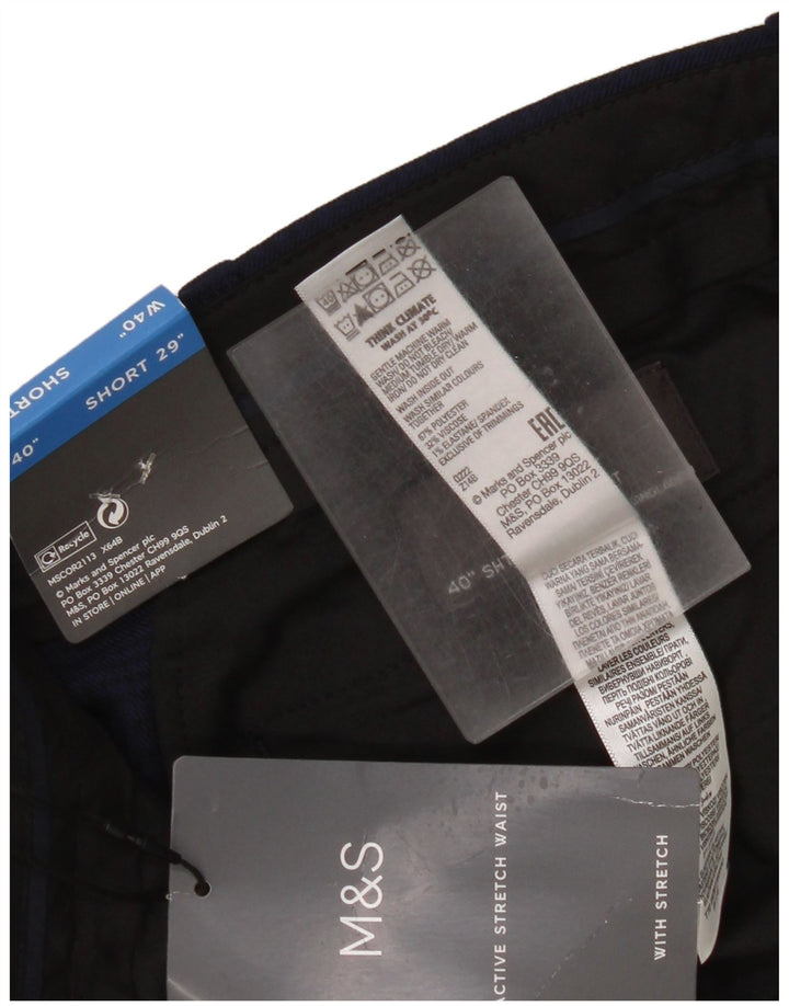Ανδρικό παντελόνι με φόρμα Marks & Spencer W40 L29 Navy Blue