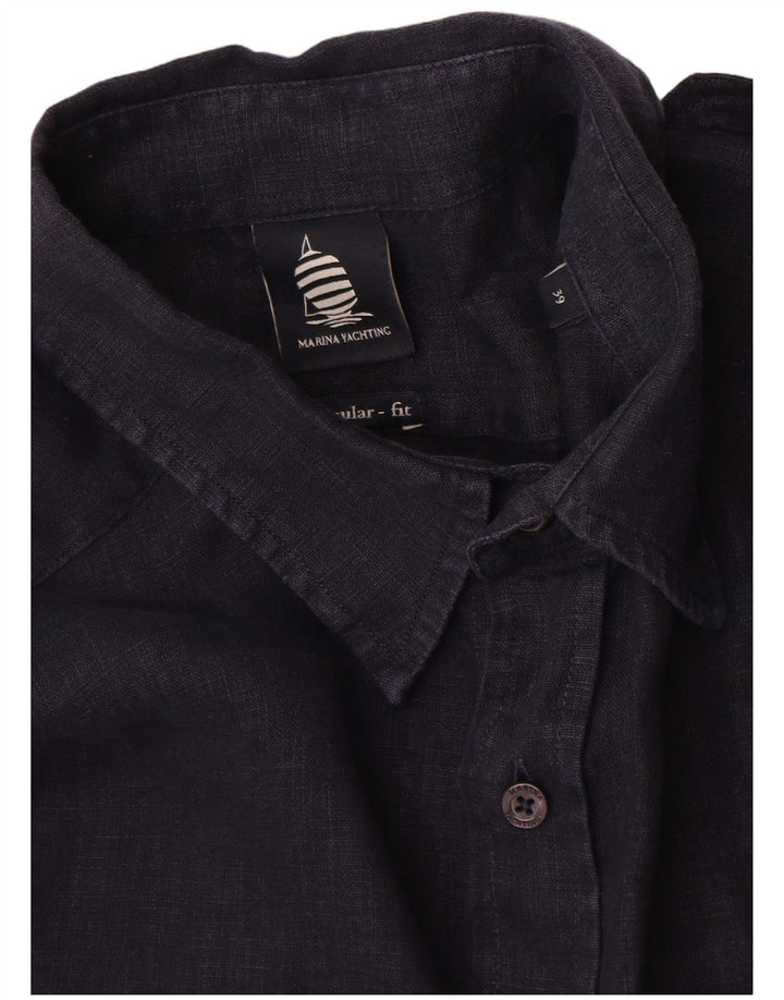 Ανδρικό πουκάμισο Marina Yachting Regular Fit Size 39 Medium Navy Blue