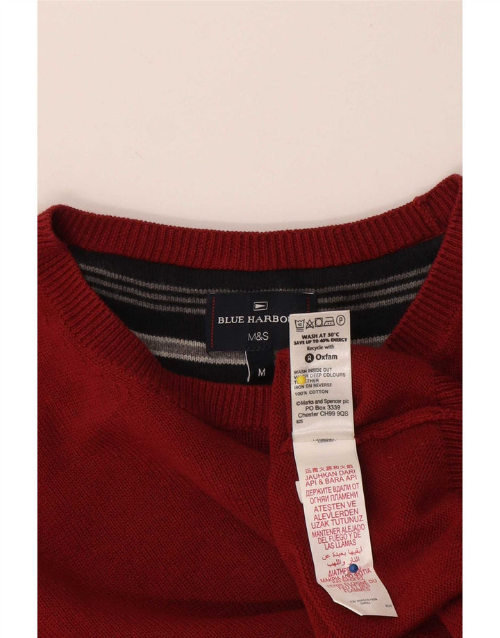 Ανδρικό πουλόβερ Marks & Spencer Blue Harbor Crew Neck Jumper Μεσαίο κόκκινο