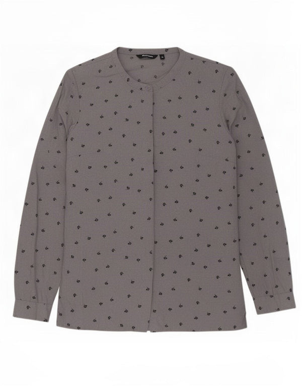 Rohan γυναικείο πουκάμισο μπλούζα UK 10 Small Grey Floral Polyester