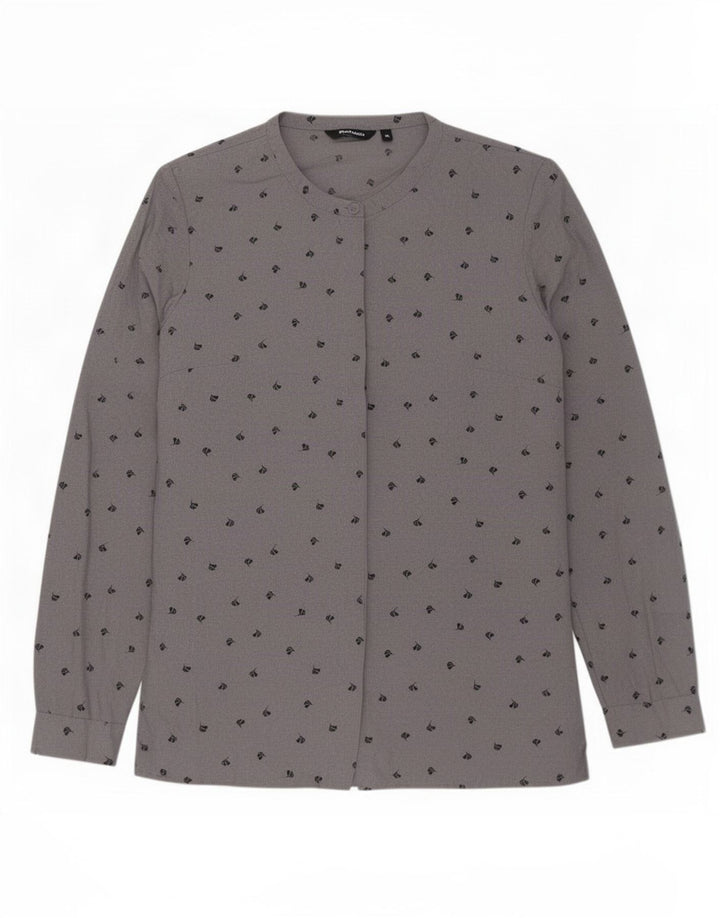 Rohan γυναικείο πουκάμισο μπλούζα UK 10 Small Grey Floral Polyester
