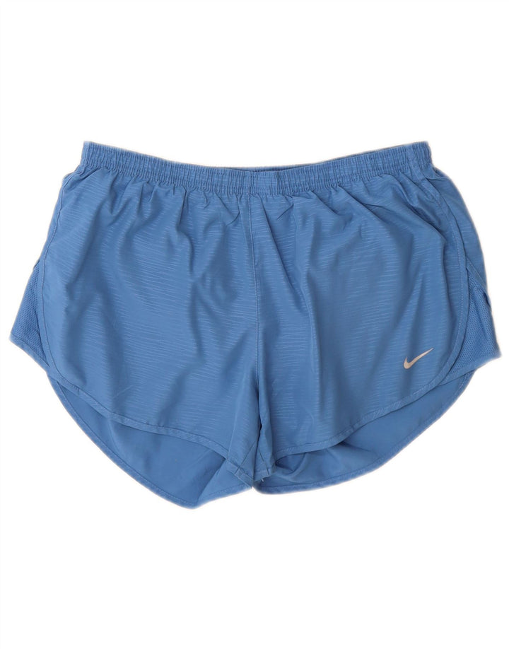 Γυναικείο αθλητικό σορτς Nike Dri Fit UK 12 μεσαίου μπλε πολυεστέρα