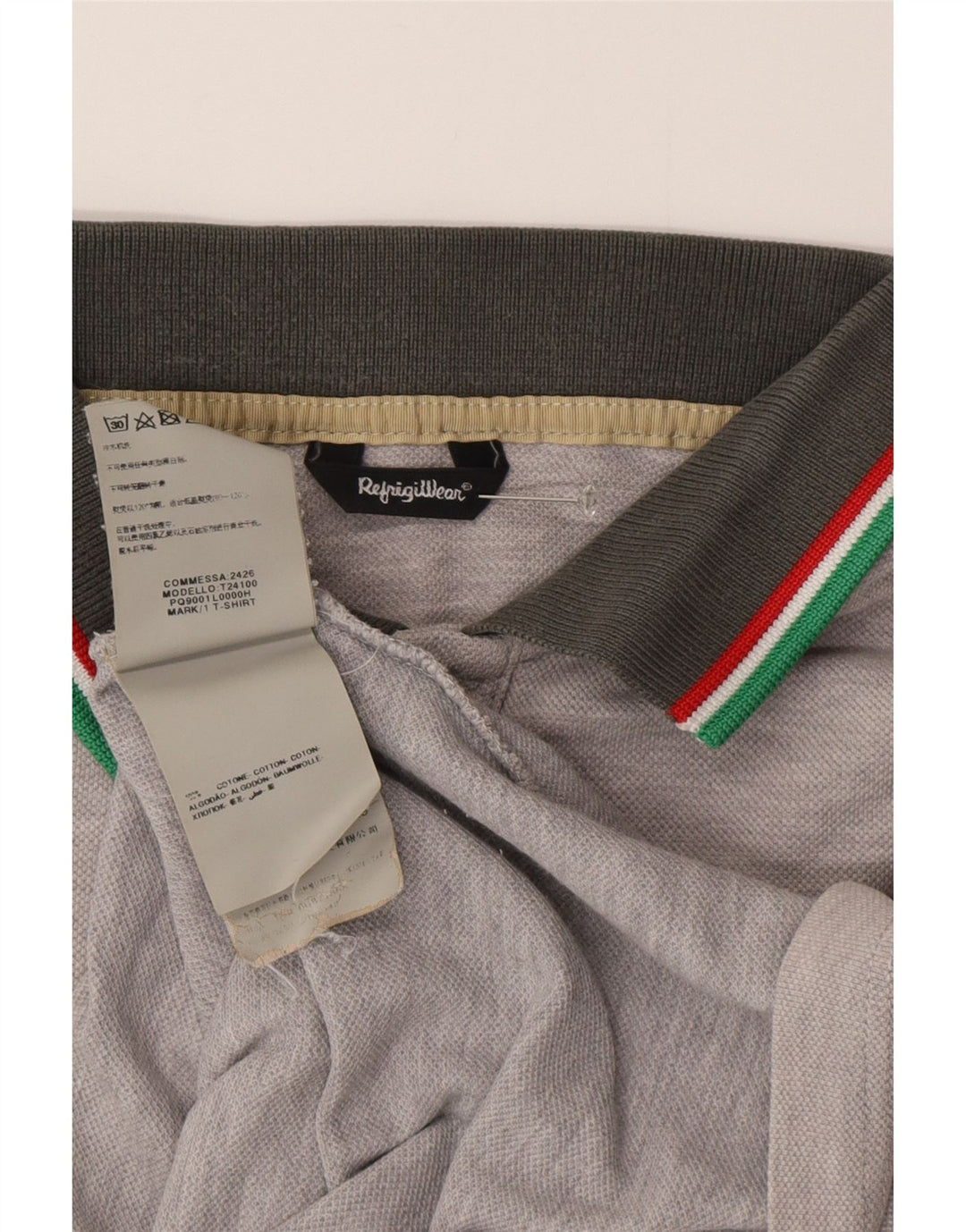 Ανδρικό πουκάμισο πόλο Refrigiwear Μικρό γκρι βαμβακερό