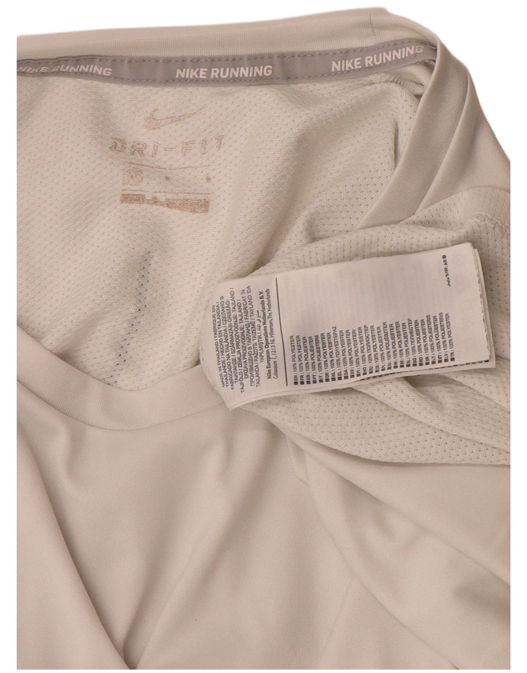 Ανδρικό γραφικό μπλουζάκι Nike Dri Fit, μεσαίο λευκό πολυεστέρας