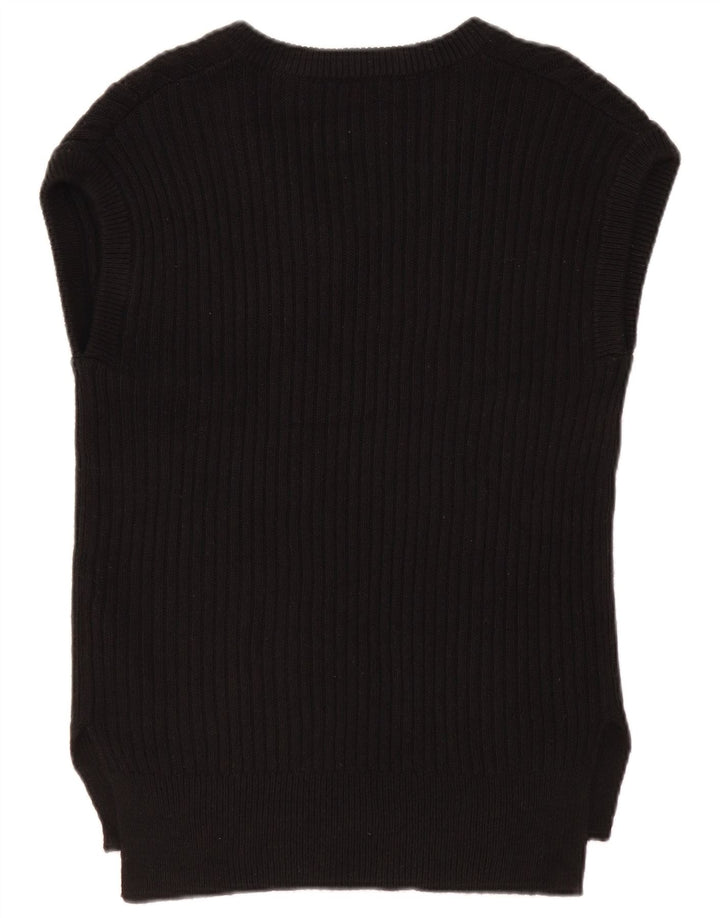 MARKS & SPENCER Γυναικείο γιλέκο υπερμεγέθη φανελάκι UK 10 Μικρό βαμβακερό μαύρο