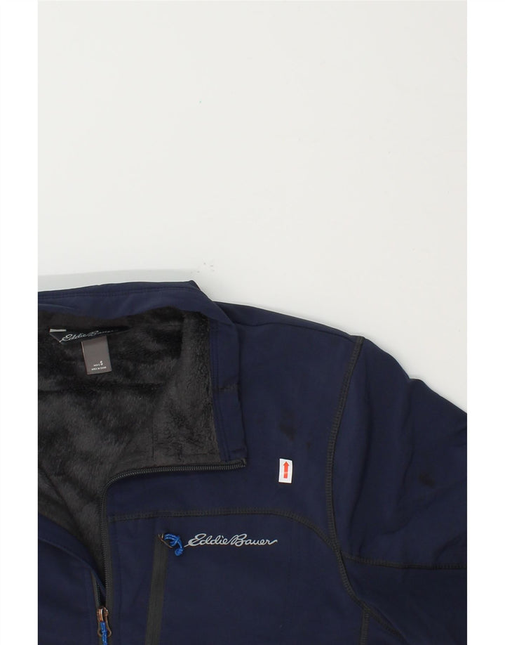 EDDIE BAUER Mens Windbreaker Jacket UK 36 Small Navy Blue Polyester Vintage Eddie Bauer and Second-Hand Eddie Bauer from Messina Hembry 