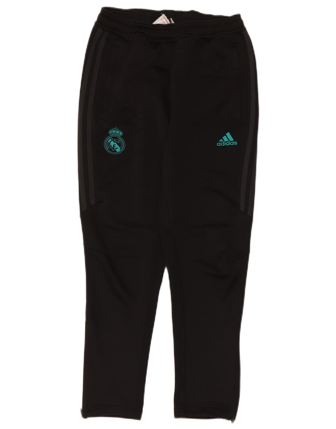 Παντελόνι αθλητικής φόρμας ADIDAS Boys Real Madrid 11-12 ετών Μαύρο Πολυεστέρα