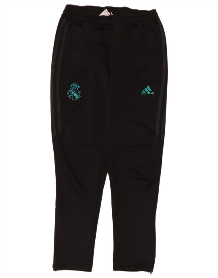 Παντελόνι αθλητικής φόρμας ADIDAS Boys Real Madrid 11-12 ετών Μαύρο Πολυεστέρα