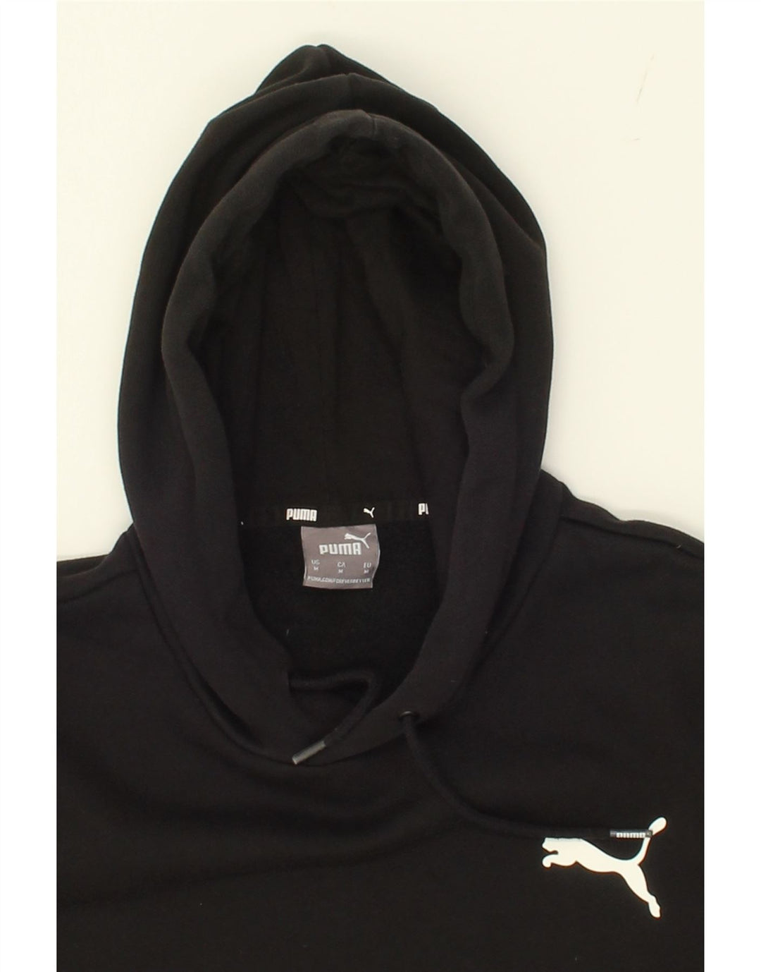 PUMA Mens Hoodie Jumper Medium Black Cotton Vintage Puma and Second-Hand Puma from Messina Hembry 
