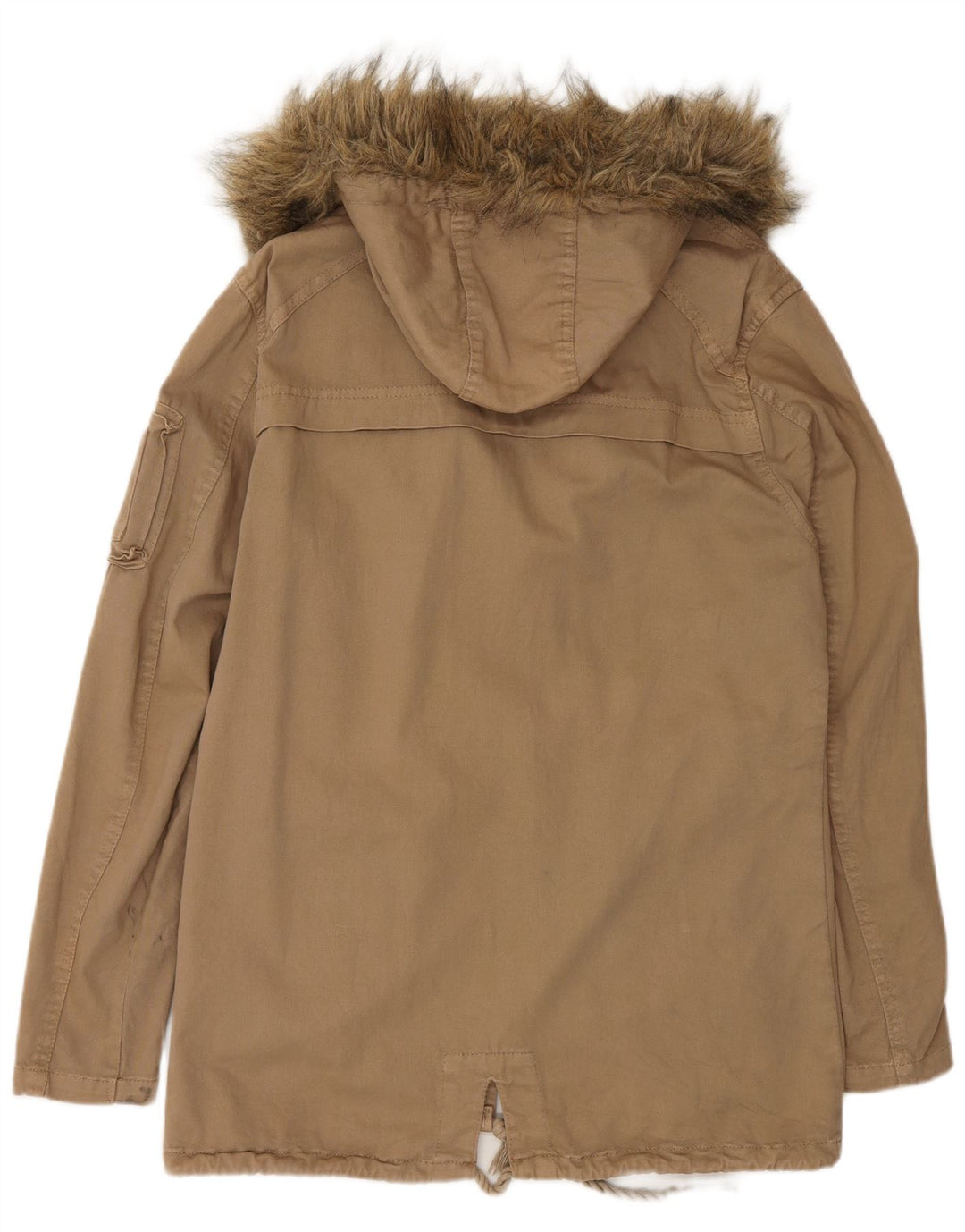 Zara Ανδρικό μπουφάν Parka με κουκούλα UK 36 Small Beige
