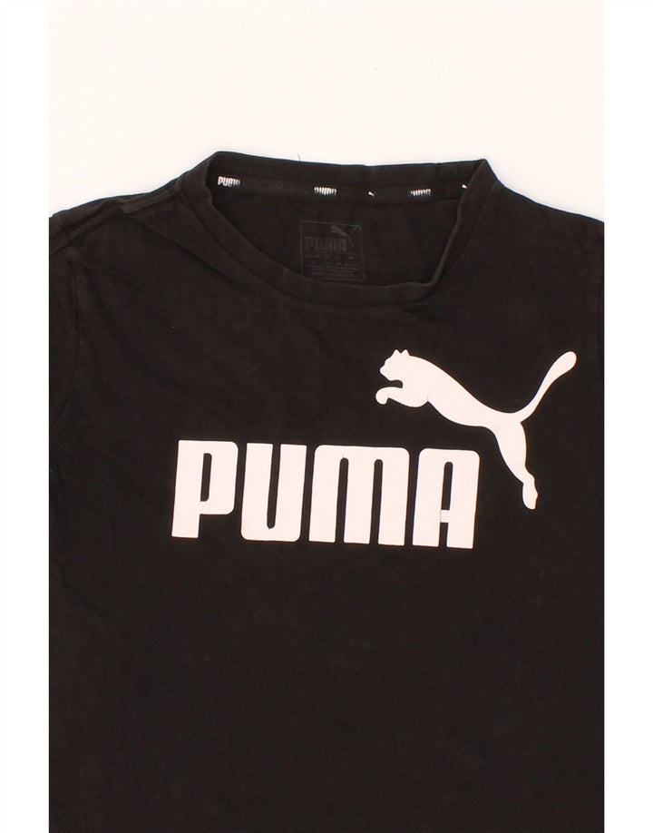 PUMA Boys Graphic T-Shirt Top 11-12 Years Black Vintage Puma and Second-Hand Puma from Messina Hembry 
