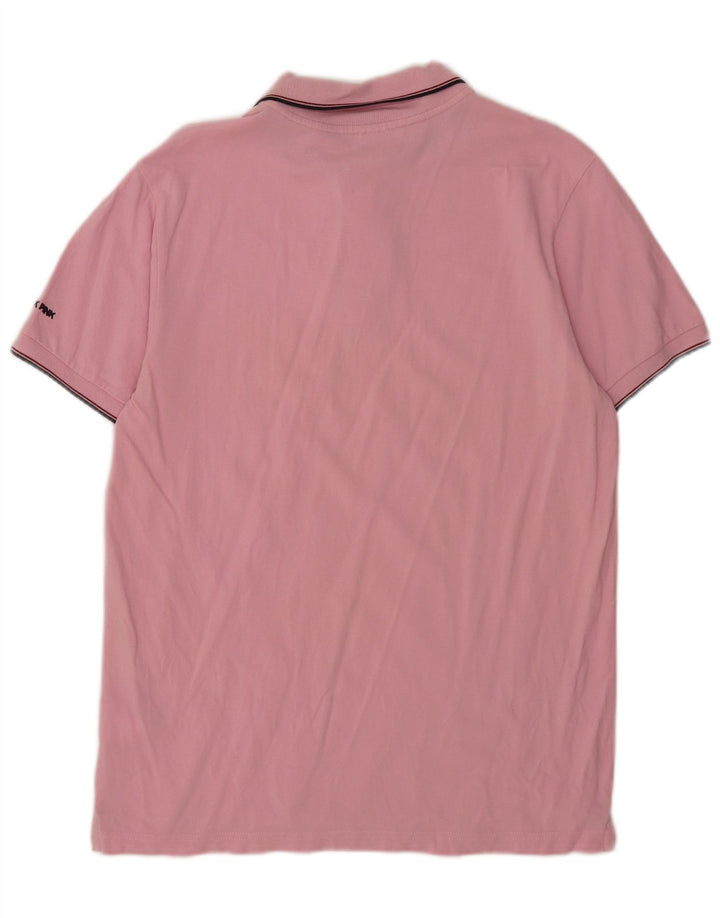 Ανδρικό πουκάμισο πόλο Think Pink, μεγάλο ροζ βαμβακερό