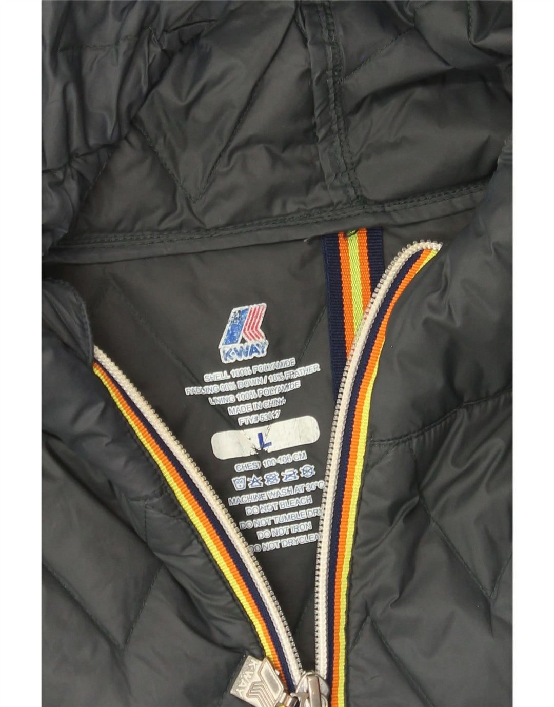 Ανδρικό μπουφάν με κουκούλα K-Way UK 40 Large Grey Polyamide