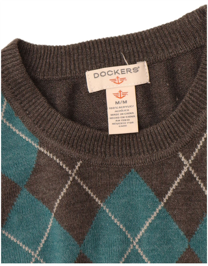 Ανδρικό πουλόβερ Dockers Crew Neck Jumper Medium Grey Argyle/Diamond Acrylic