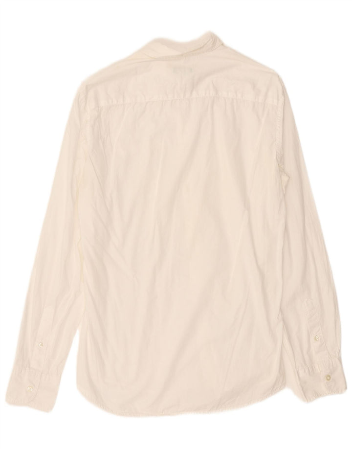 Ανδρικό πουκάμισο Benetton, μεσαίο λευκό βαμβακερό