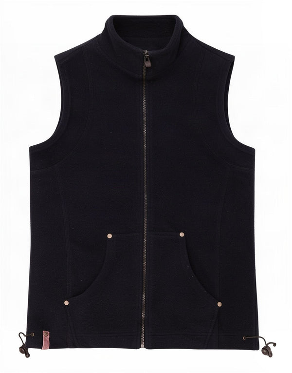 M&Co Γυναικείο Fleece Gilet UK 12 Medium Navy Blue Polyester