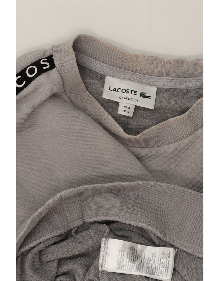 Γραφικό ανδρικό φούτερ Lacoste Jumper Size 3 Small Grey Colourblock
