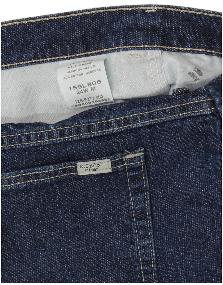 Lee Womens Riders τζιν σορτς US 24 4XL W46 Navy Blue Cotton