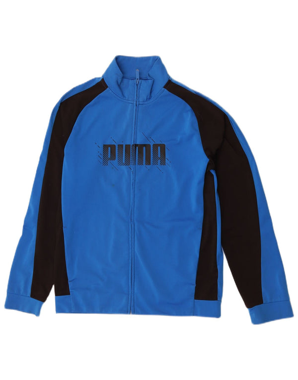 Puma Boys Graphic αθλητική φόρμα Top Jacket 13-14 Years Blue Colourblock