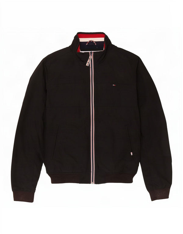 Tommy Hilfiger Mens Bomber Jacket UK 40 Large Black Nylon