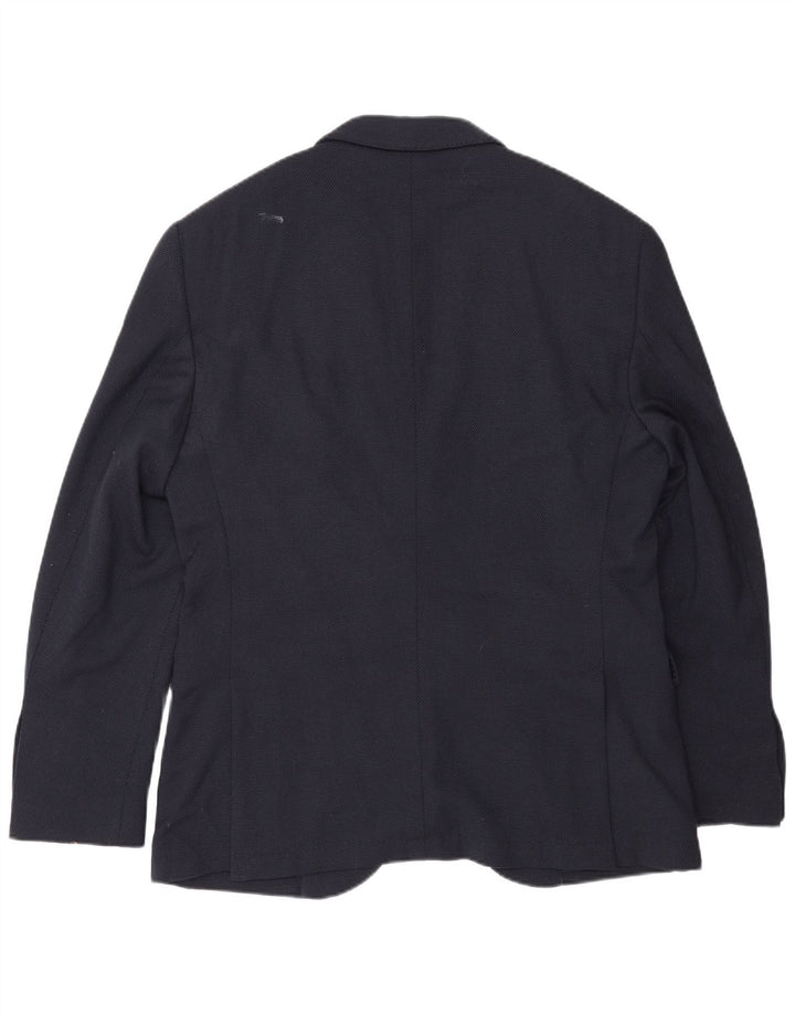 Massimo Dutti Ανδρικό σακάκι μπλέιζερ με 2 κουμπιά EU 50 Medium Navy Blue Wool