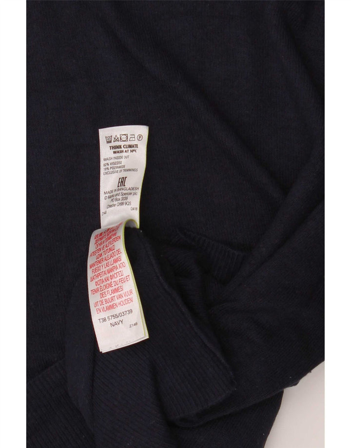 Marks & Spencer Γυναικεία κοντομάνικη μπλούζα Top UK 12 Medium Navy Blue