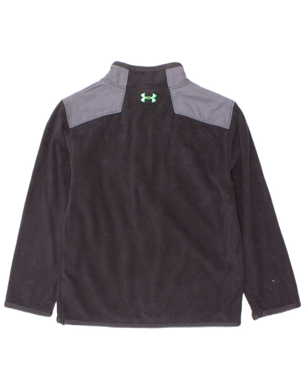 Under Armour Boys Zip Neck Fleece Jumper 4-5 ετών Μαύρο Colourblock