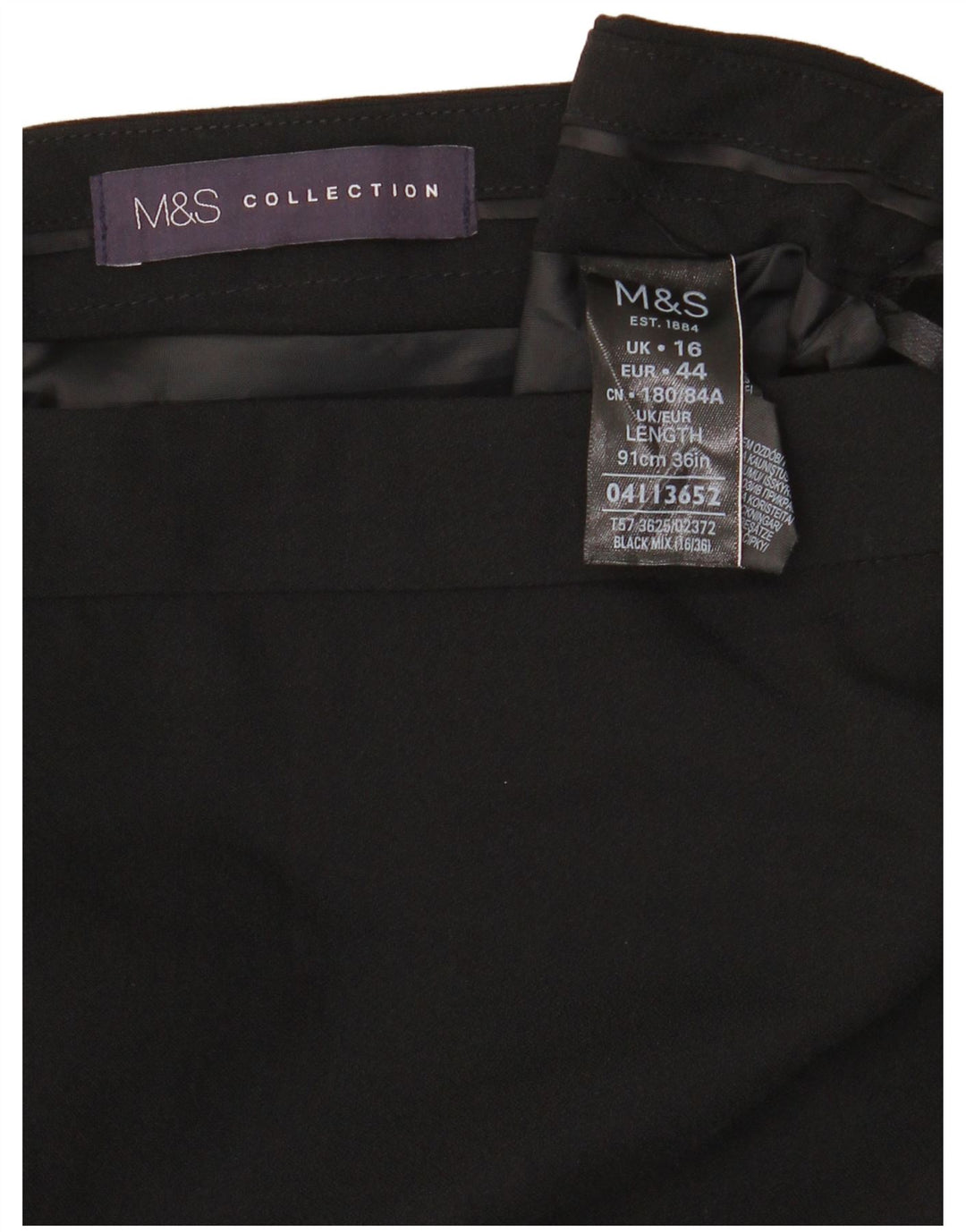 Marks & Spencer Γυναικεία Maxi Φούστα UK 16 Large W34 Μαύρο Πολυεστέρας
