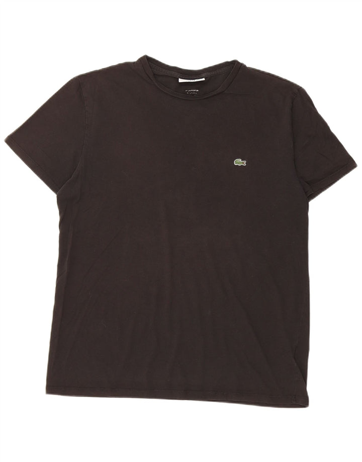 Ανδρικό T-Shirt Lacoste Top Μεσαίο μαύρο βαμβακερό