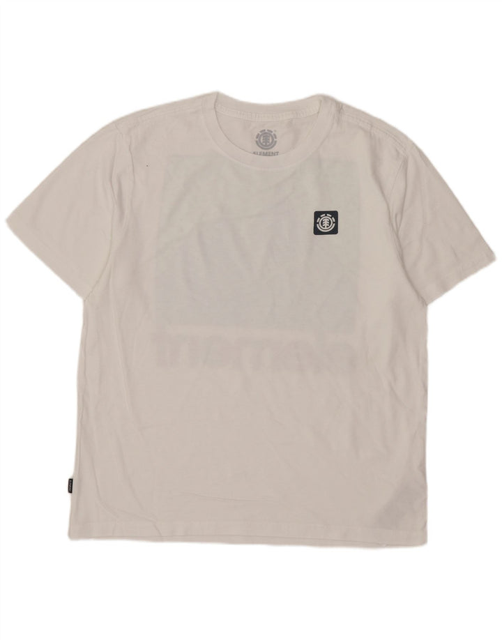 Element Ανδρικό T-Shirt Regular Fit Top Μικρό λευκό βαμβακερό