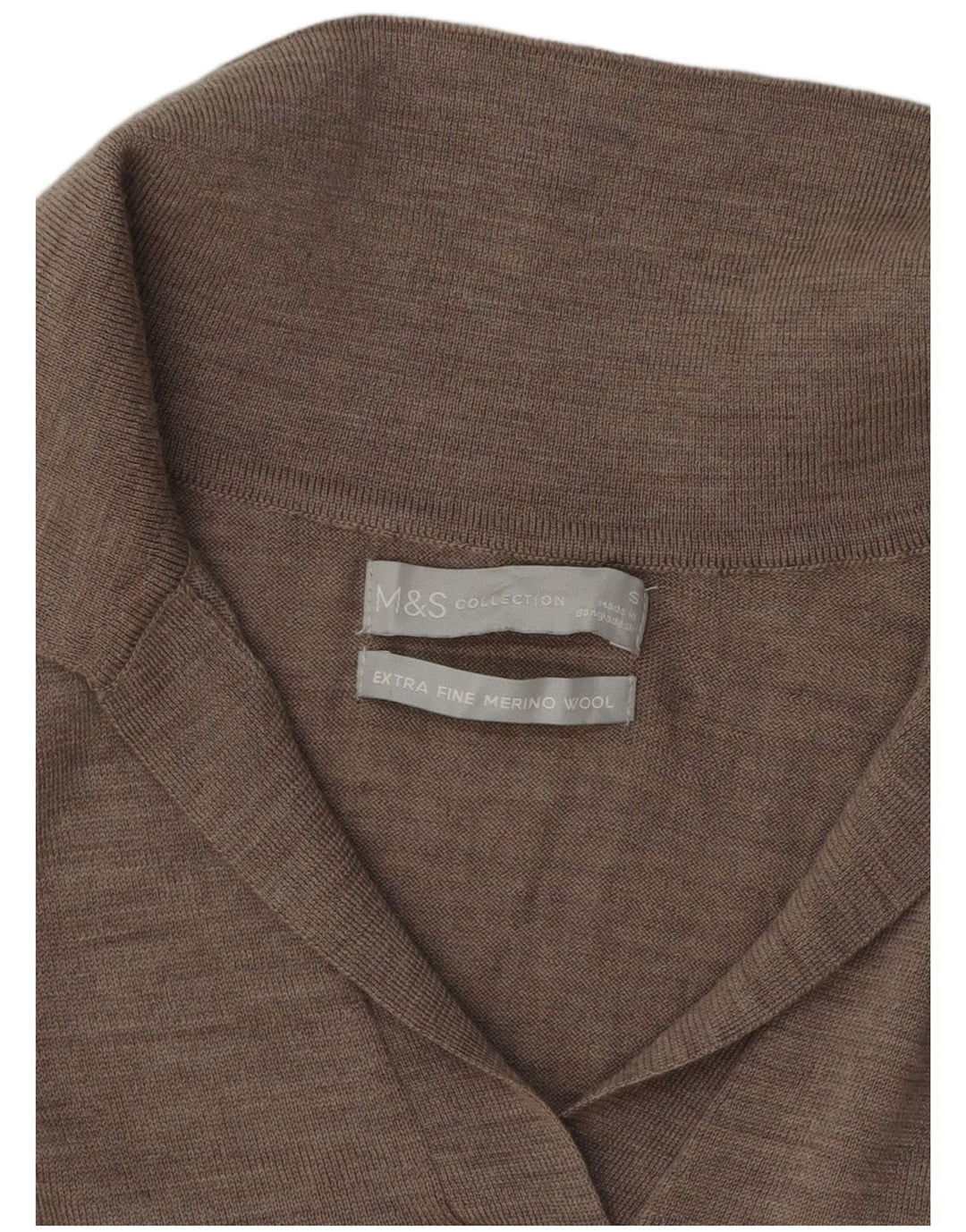 Marks & Spencer Γυναικείο Πόλο πουλόβερ με λαιμόκοψη UK 10 Small Grey