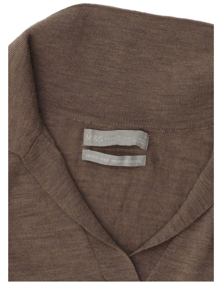 Marks & Spencer Γυναικείο Πόλο πουλόβερ με λαιμόκοψη UK 10 Small Grey