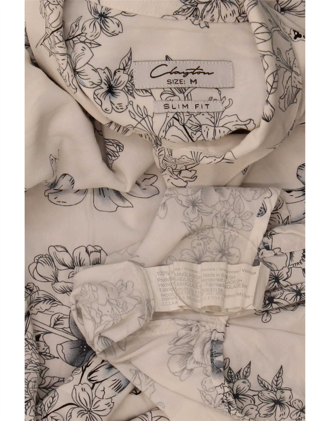 Ανδρικό πουκάμισο Clayton Slim Fit Medium Blue Floral Viscose